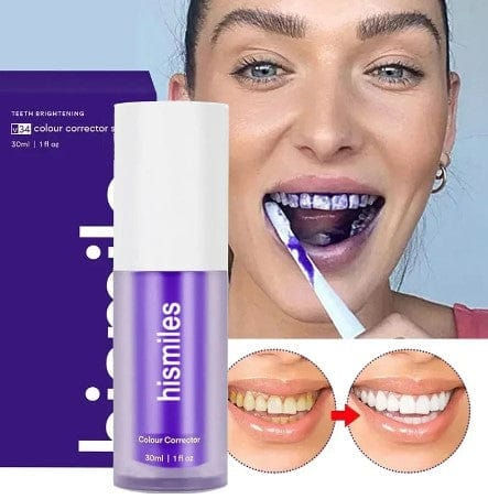V34 purple pigment whitening serum for yellow teeth correction