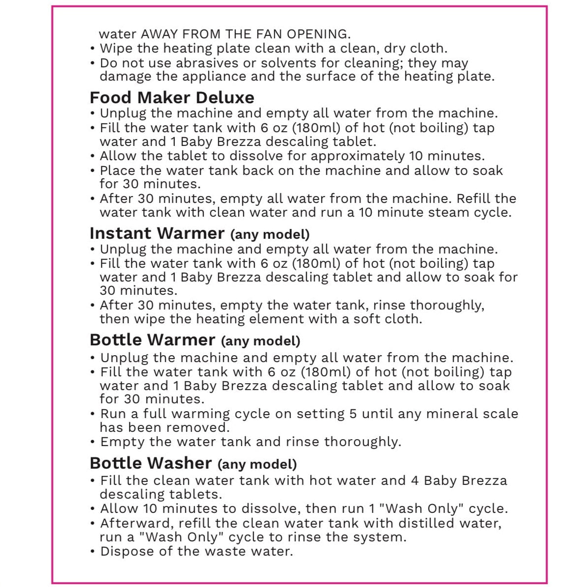 Baby Brezza - Universal Descaling Tablets | Descaler for Formula Makers, Sterilizers & Warmers | 24 Tablets