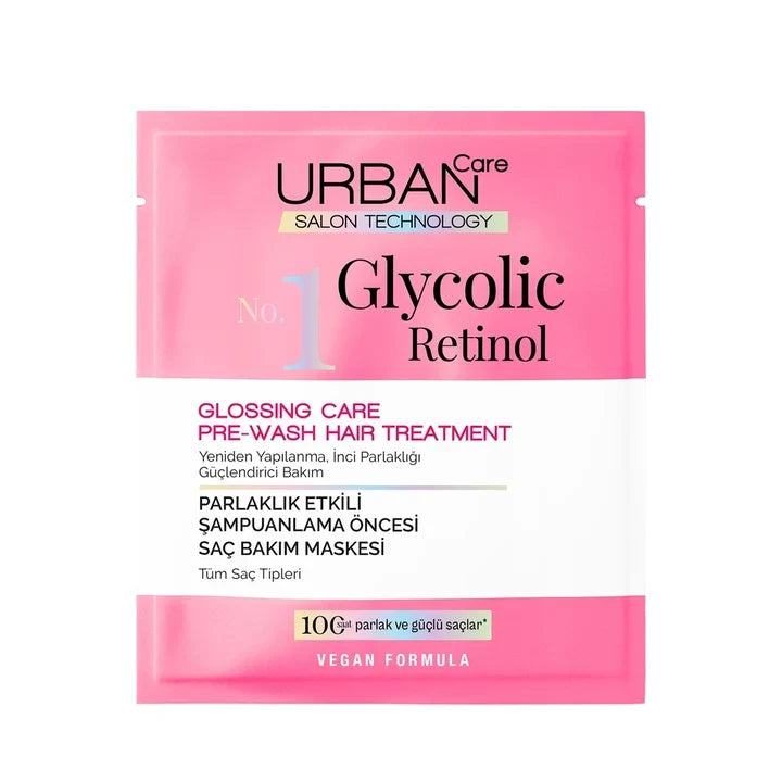 Urban Care Glycolic & Retinol Glossing Pre-Hair Mask for Radiant Shine - 50ML
