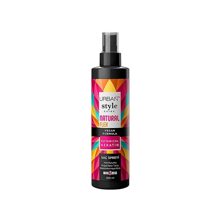 Urban Care Style Guide Heat Protection Hair Spray - 200ml Professional Thermal Shield for All Hair Types