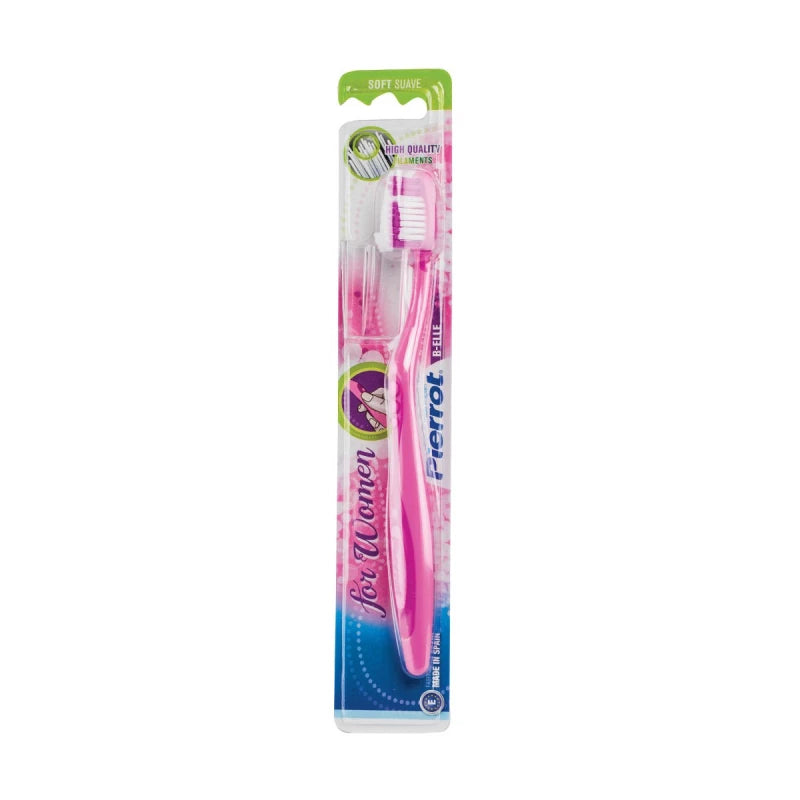 Pierrot Belle Ergonomic Soft-Bristle Toothbrush for Women's Oral Care