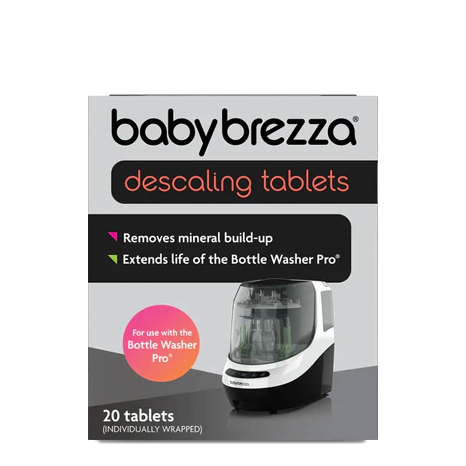 Baby Brezza - Descaling Tablets For Bottle Washer Pro | 20 Tablets