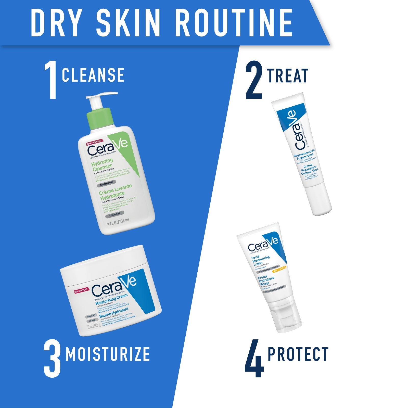 Cerave Moisturizing Cream For Dry To Very Dry Skin With Hyaluronic Acid 454g