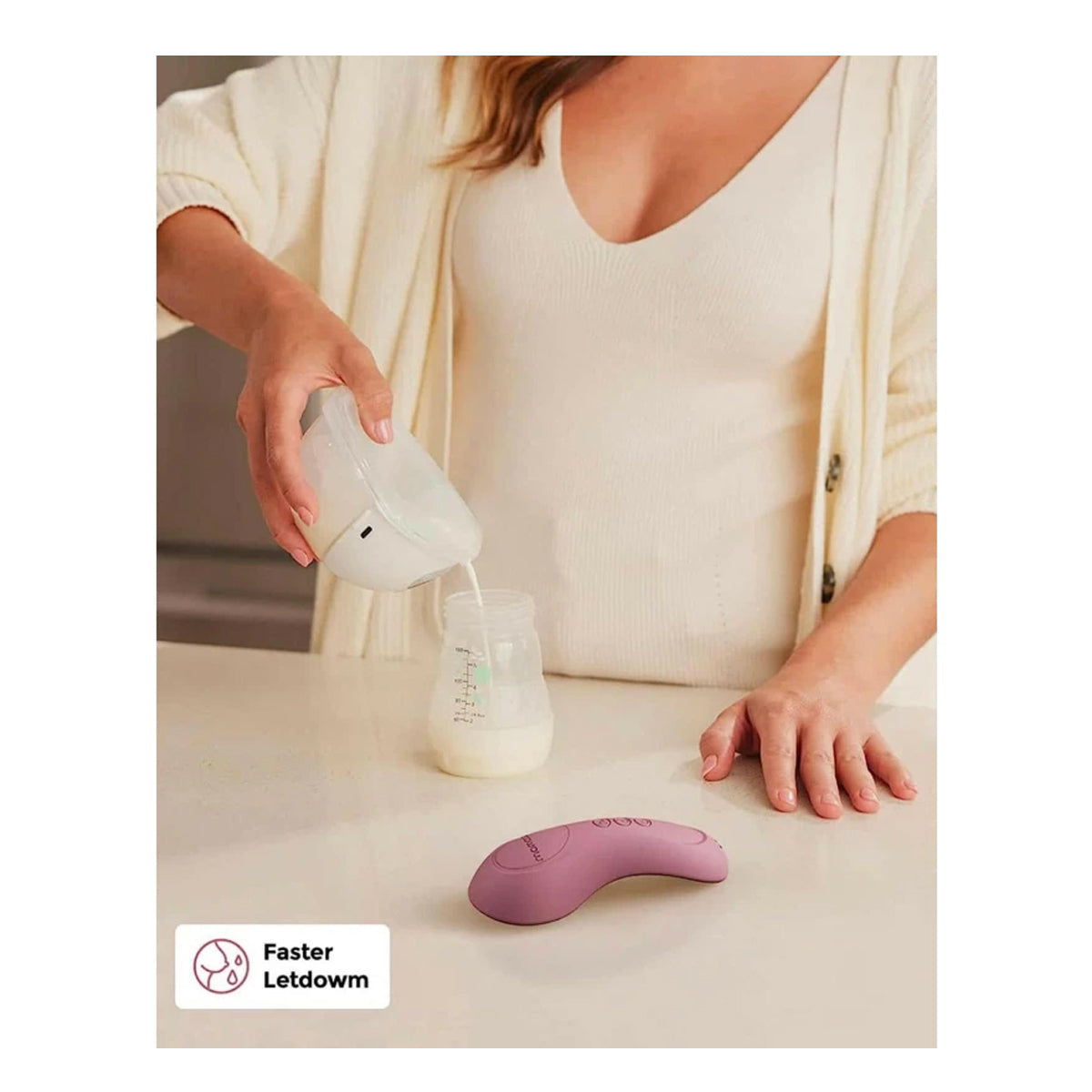 Momcozy 3-in-1 Heated Kneading Lactation Massager for Breastfeeding Relief and Clogged Ducts
