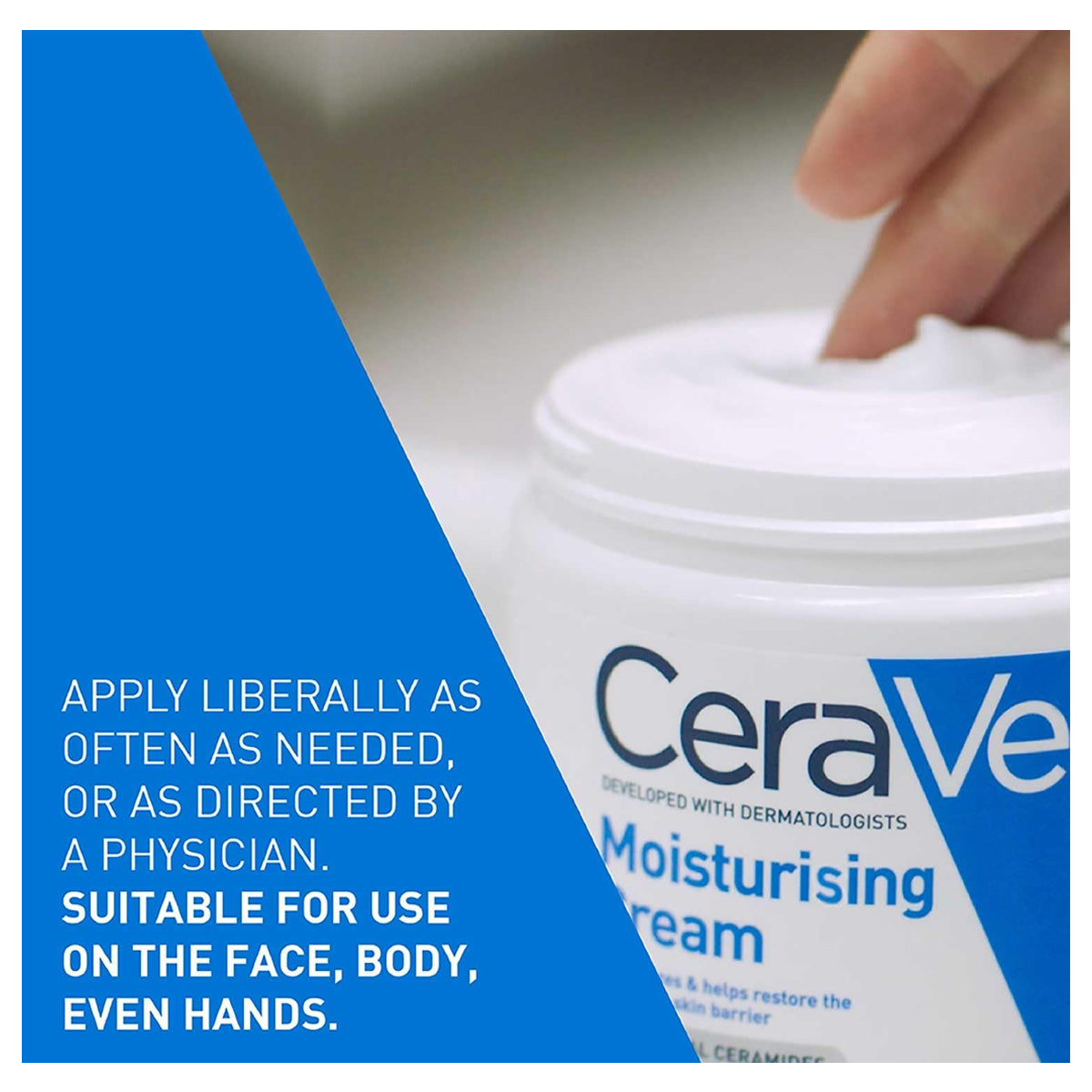 Cerave Moisturizing Cream For Dry To Very Dry Skin With Hyaluronic Acid 454g