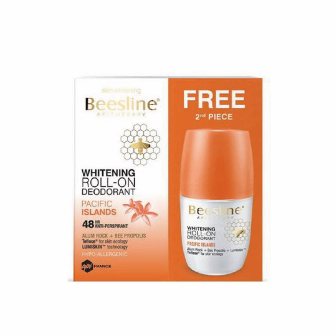BEESLINE DEO ROLL ON 50ML -PACIFIC ISLAND 1 +1 FREE OFFER
