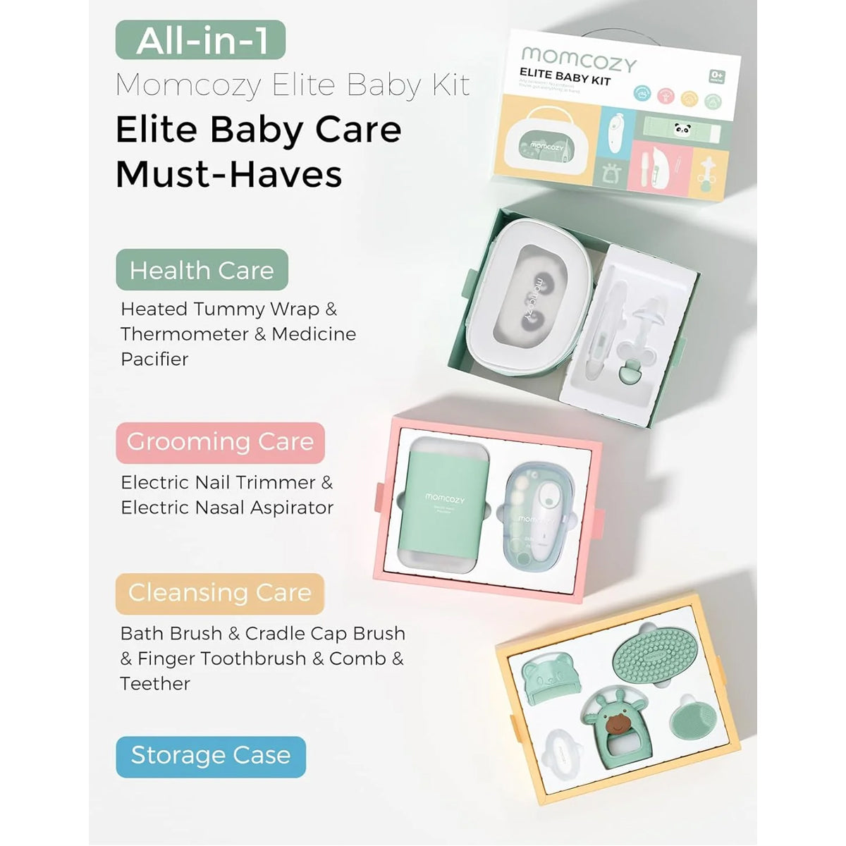 Momcozy All-in-1 Elite Baby Care Essentials Kit for Newborns and Infants