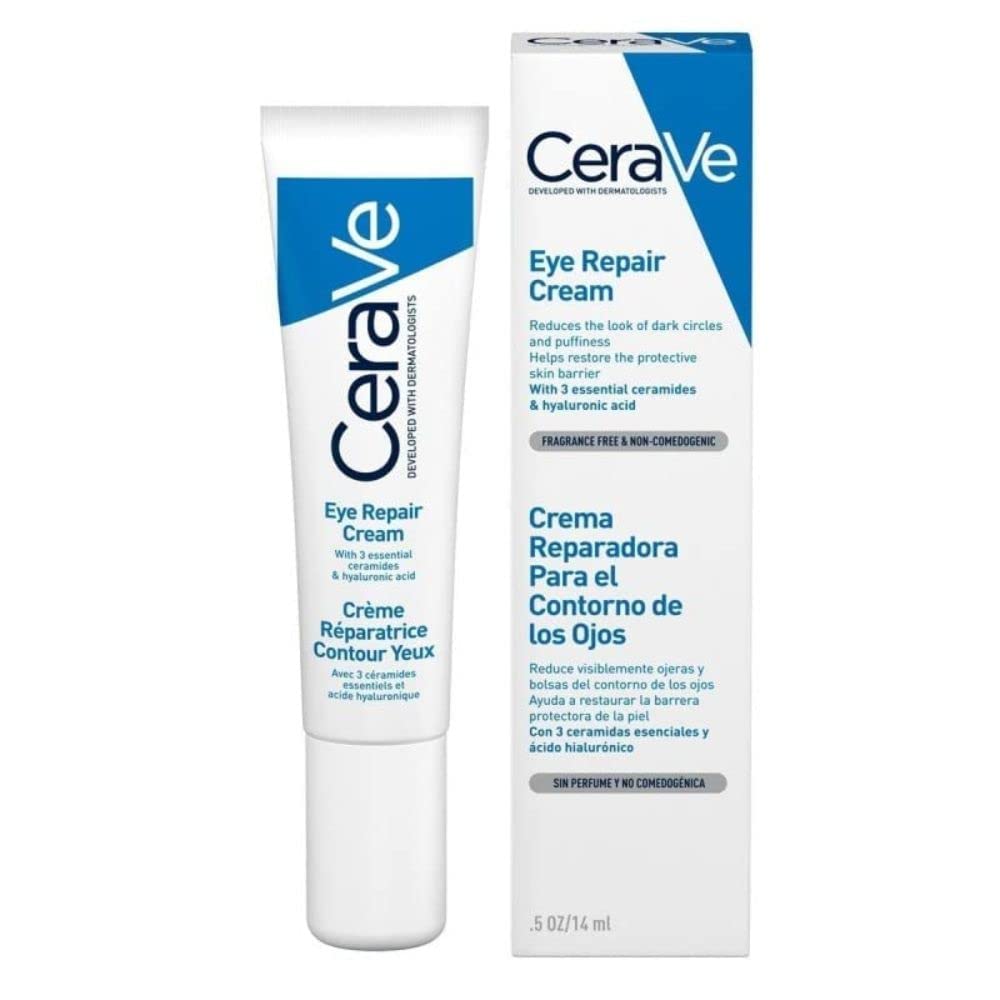 Cerave Eye Repair Cream for Dark Circles and Puffiness with Hyaluronic Acid 14Ml