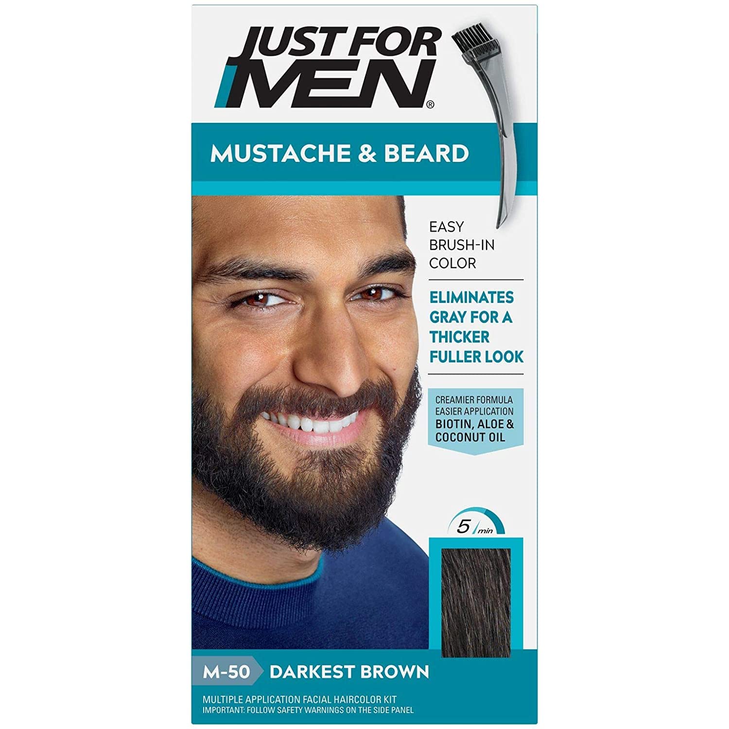 JUST FOR MEN BEARD DARKEST BROWN M-50