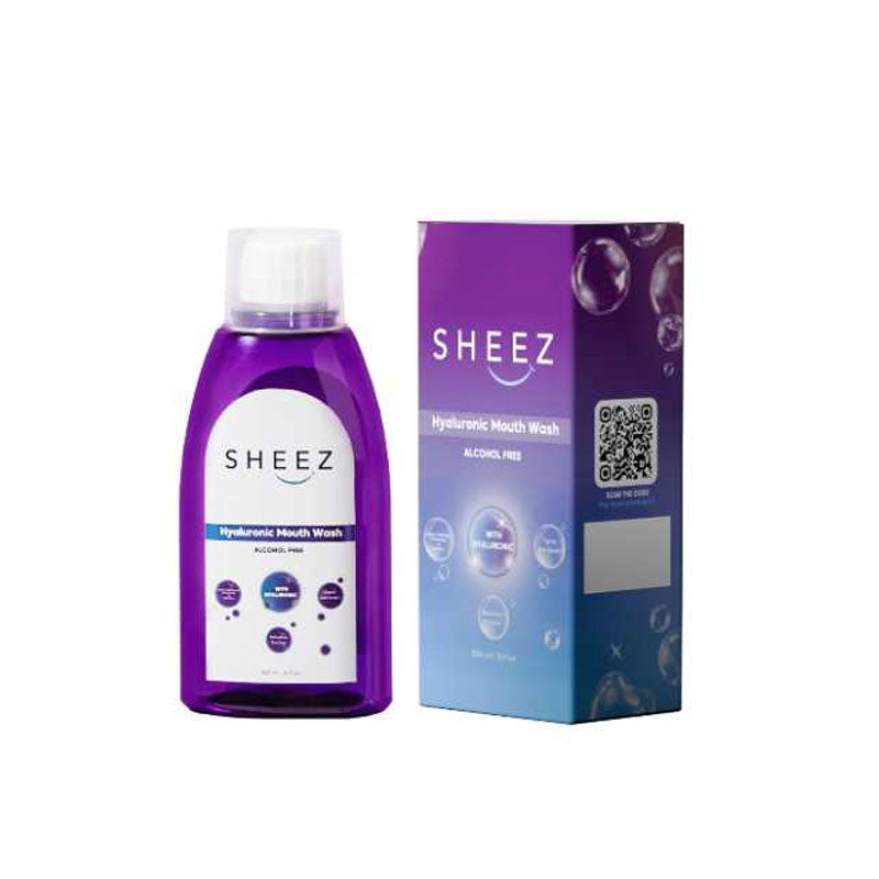 Sheez Hyaluronic Acid Hydrating Mouthwash - 300ml Alcohol-Free Oral Care Solution
