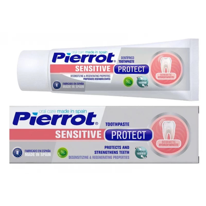 Pierrot Sensitive Protect Toothpaste with Hydroxyapatite for Enamel Repair and Sensitivity Relief, 75 ml