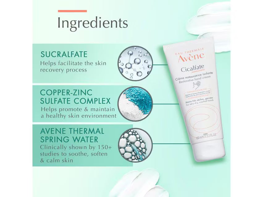 Avene Cicalfate Hand Cream Sucralfate Copper Zinc Sulfate 100ml Hand Repair Cream Health Boutique