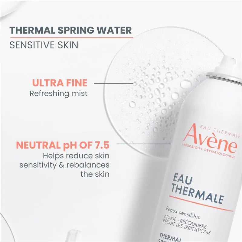 Avene Thermal Spring Water 300ml Soothing Facial Mist Hypoallergenic Sensitive Skin Spray Health Boutique