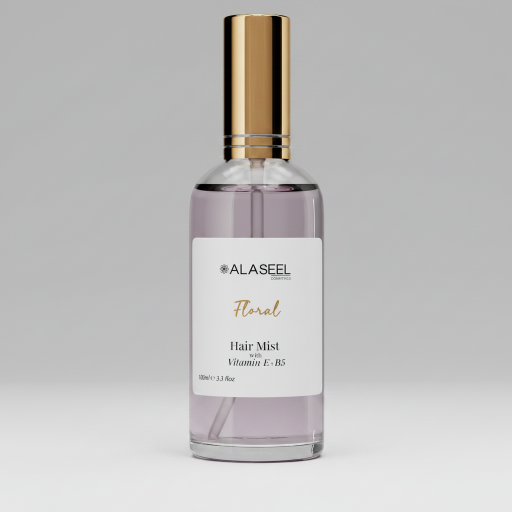 Alaseel Floral Hair Perfume mist with amber cedarwood sandalwood red berries and orange fragrance Health Boutique