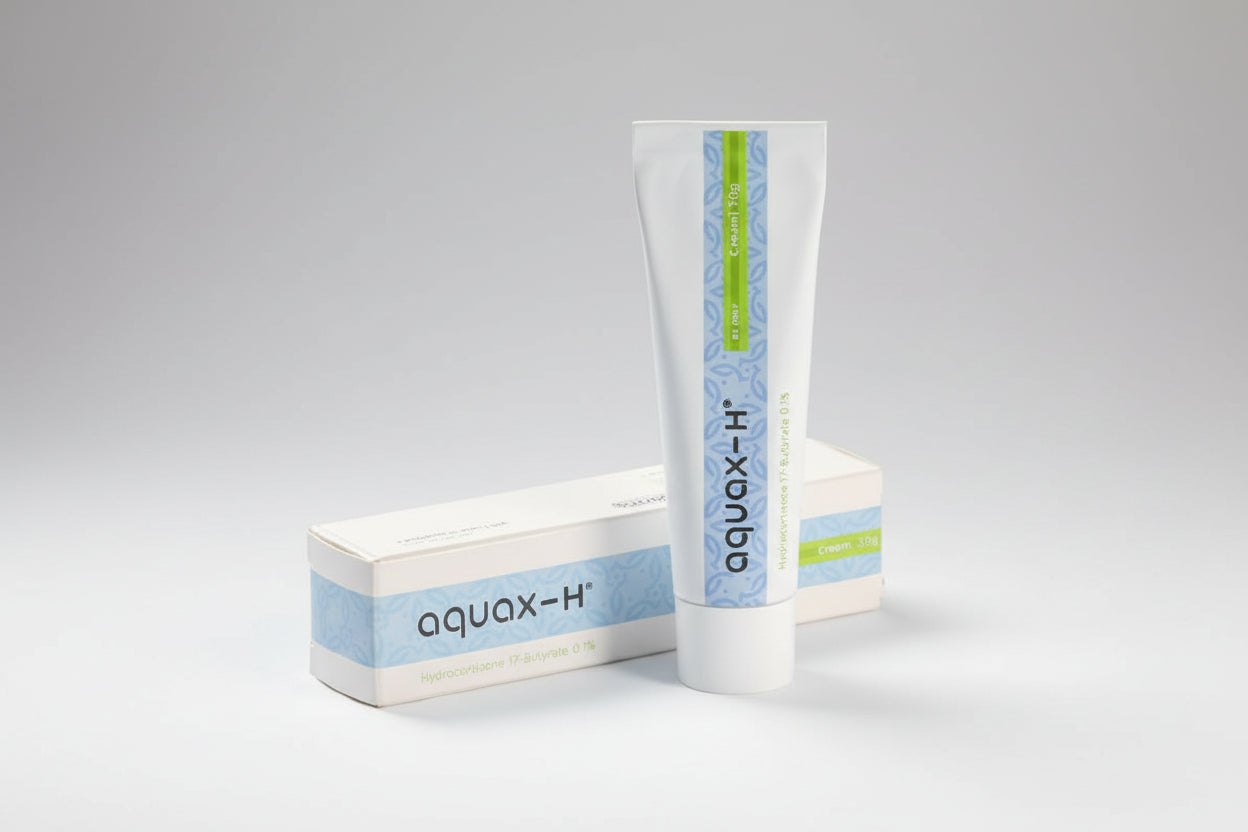 Aquax H hydrocortisone 0.1 percent corticosteroid skin cream 30 g tube Health Boutique