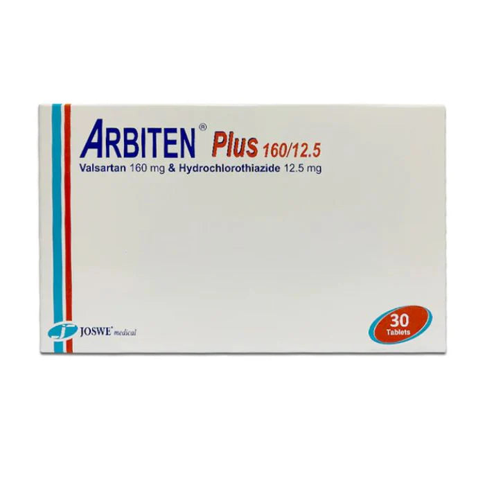 Arbiten Plus 160 12.5 mg 30 tablets valsartan hydrochlorothiazide blood pressure medication