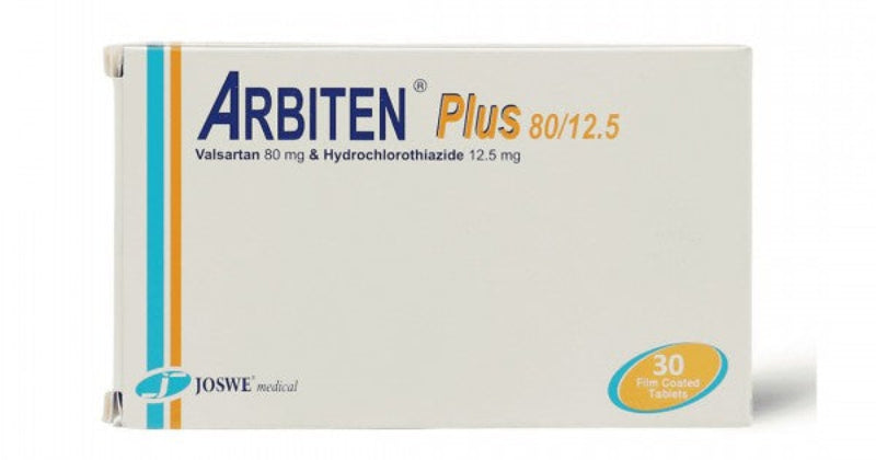 Arbiten Plus 80 12.5 mg 30 tablets valsartan hydrochlorothiazide blood pressure medication