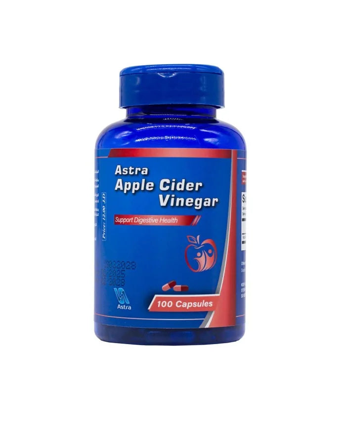 Astra apple cider vinegar capsules 100 acv detox weight management digestion support supplement Health Boutique
