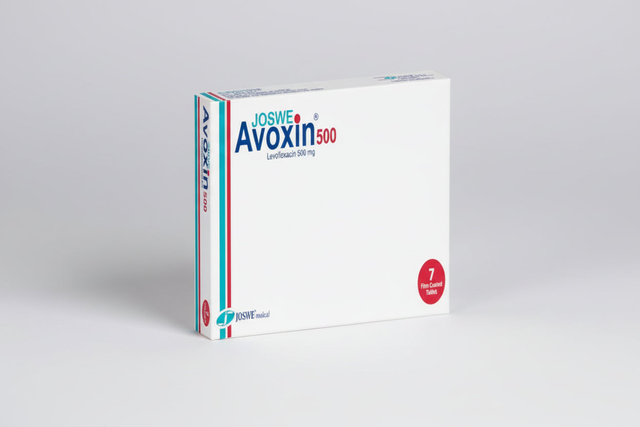 Avoxin 500 mg 7 tablets levofloxacin antibiotic infection treatment medication