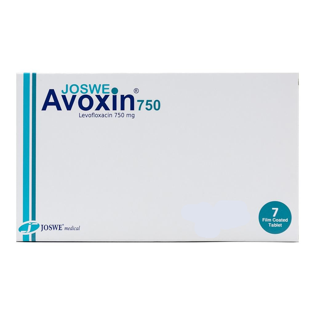 Avoxin 750 mg 7 tablets levofloxacin antibiotic infection treatment medication