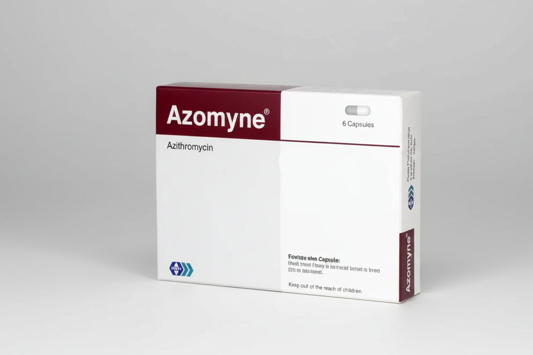 Azomyne 250 mg azithromycin capsules 6 for bacterial infection treatment