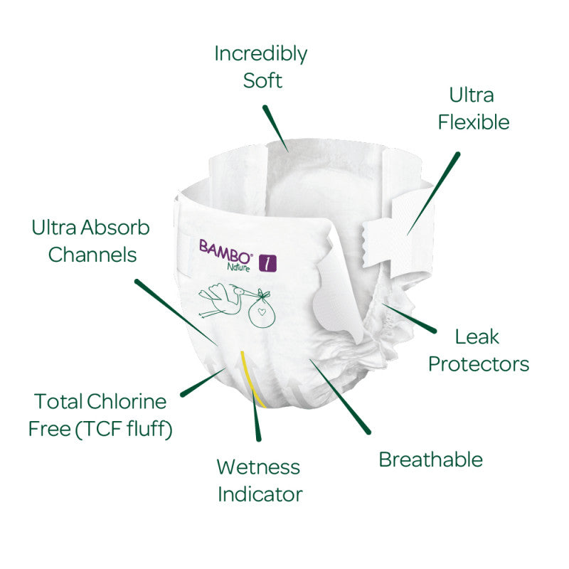 Bambo (Size 5 ,12-18 Kg, 19 Nature Pants)