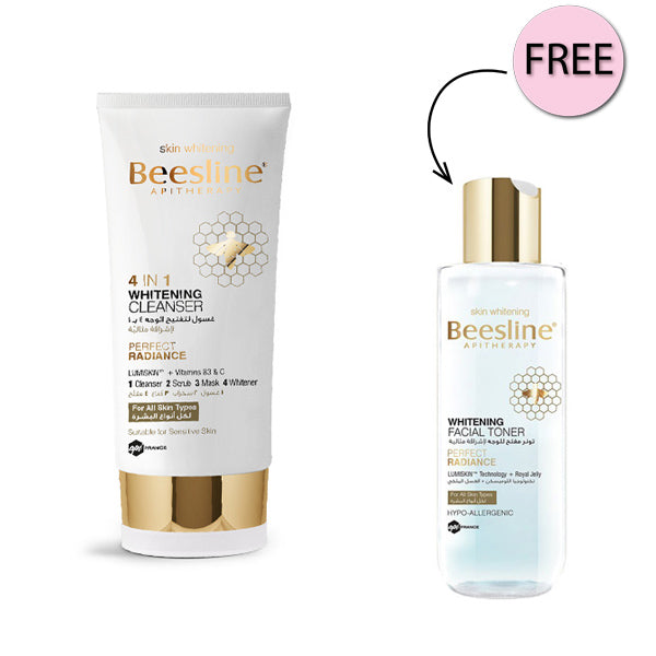 Beesline 4-in-1 Whitening Cleanser and Facial Toner Set 200ml