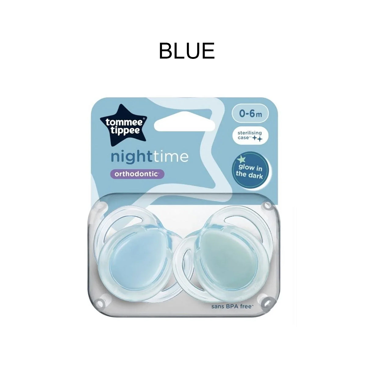 Tommee Tippee Night Time Soother Pack Of 2 (0-6M)