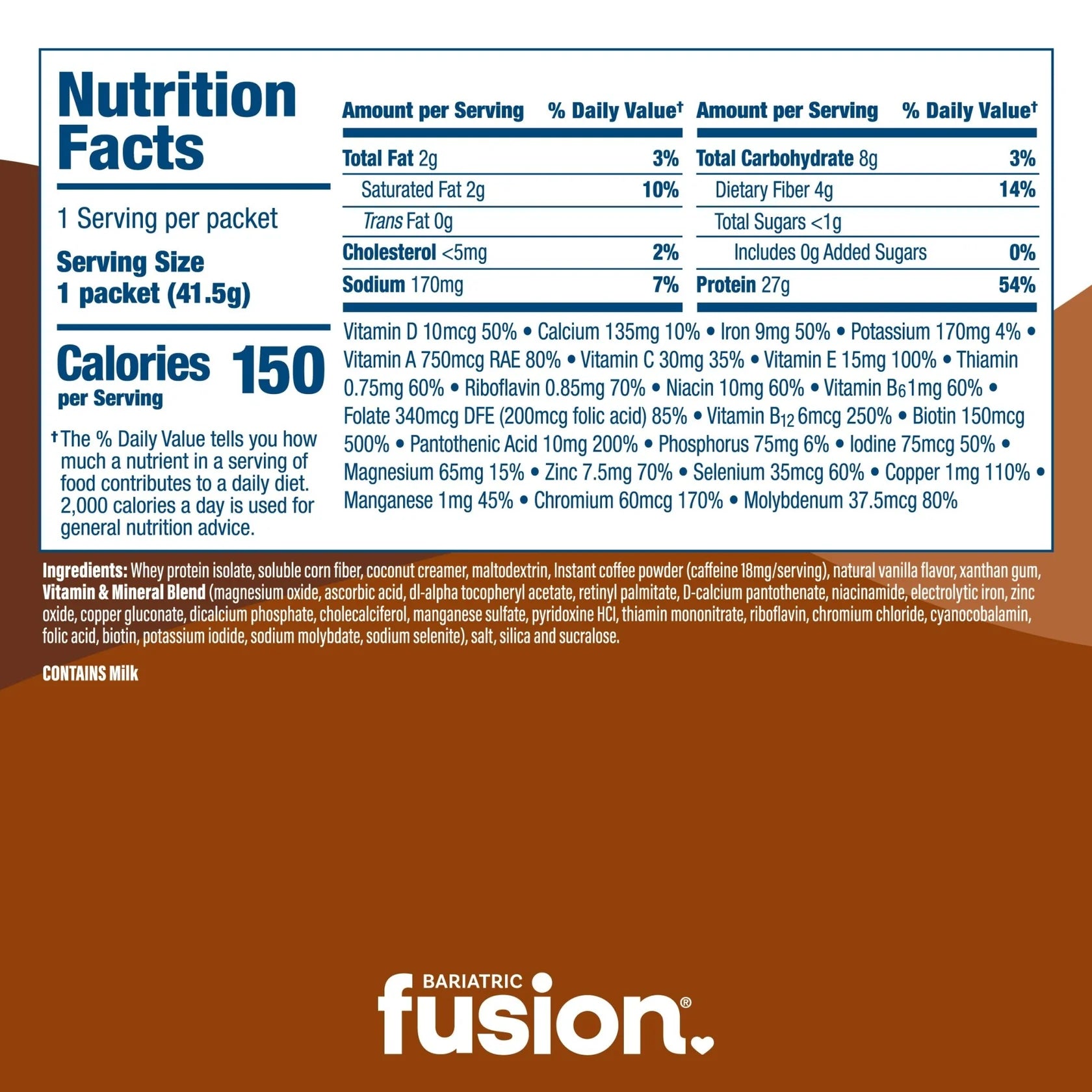 Bariatric Fusion Cappuccino High Protein Meal Replacement 42Gm 3 - the health boutique
