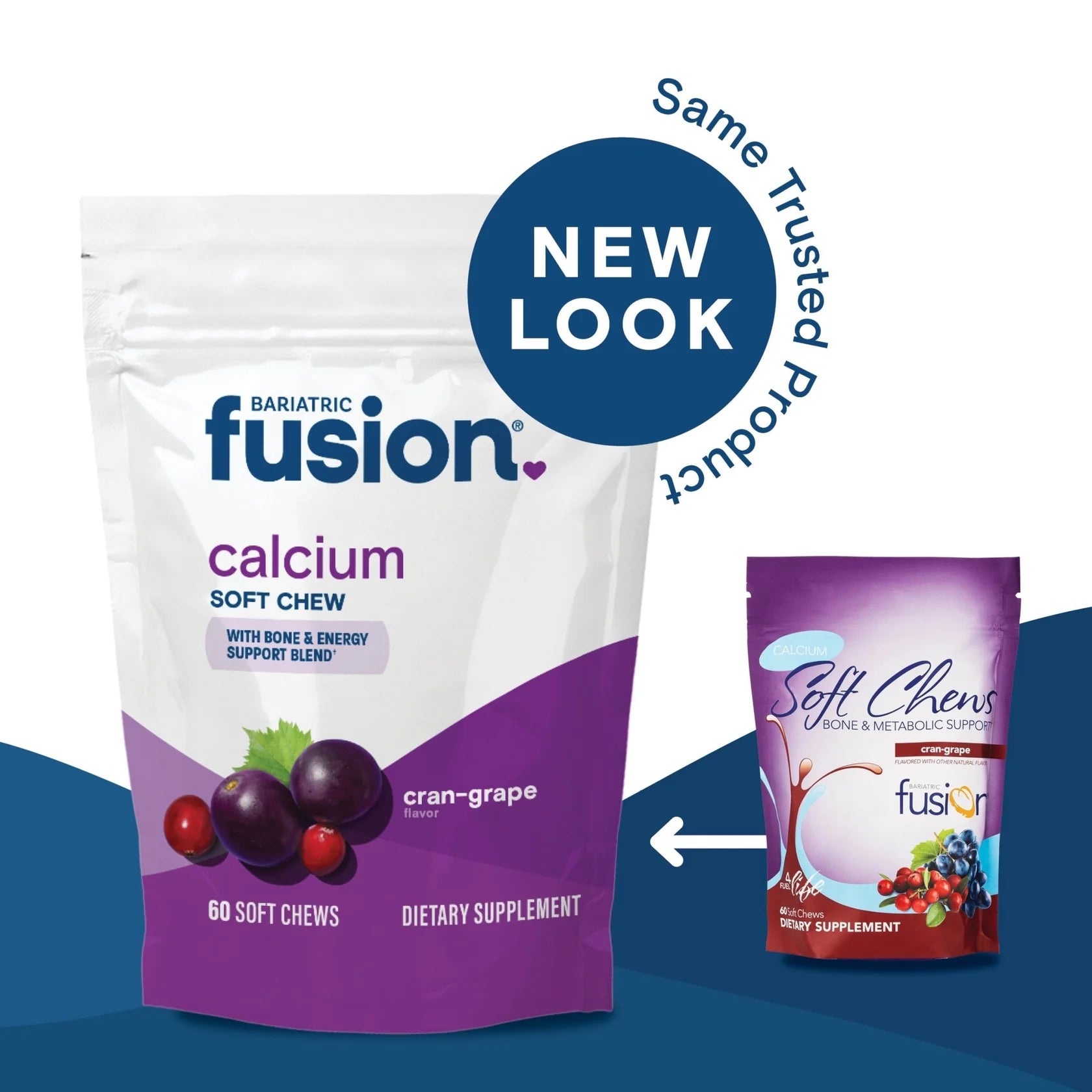 Bariatric Fusion Cran-Grape Bariatric Calcium Citrate Soft Chews bone health support 60 soft chews Health Boutique