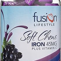Bariatric Fusion Iron Soft Chew with Vitamin C Grape Flavored 60 soft chew