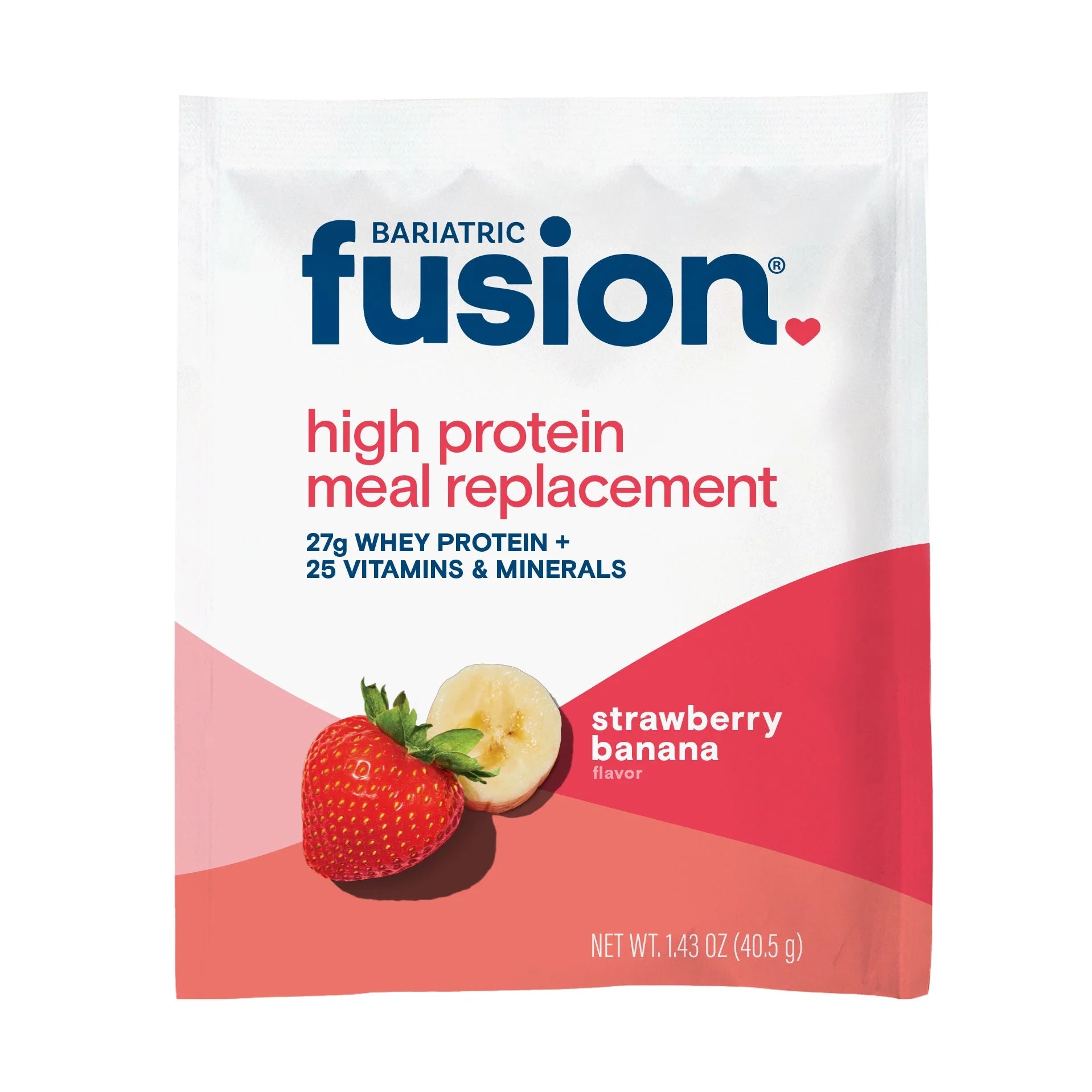 Bariatric Fusion Strawberry Banana High Protein Meal Replacement 41.5Gm - the health boutique