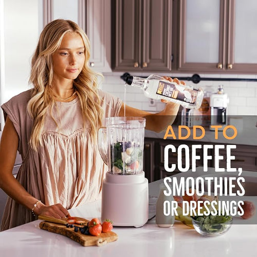 BetterBody Foods Organic Liquid Coconut MCT Oil C8 500 ml – premium MCT oil Jordan for clean energy, metabolism, and keto support, available at HealthBoutiqueJo.com.