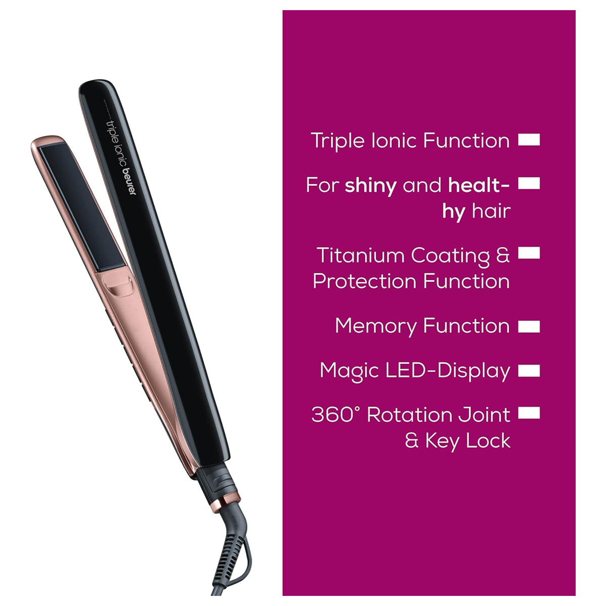 Beurer Hair Straightener - HS 80