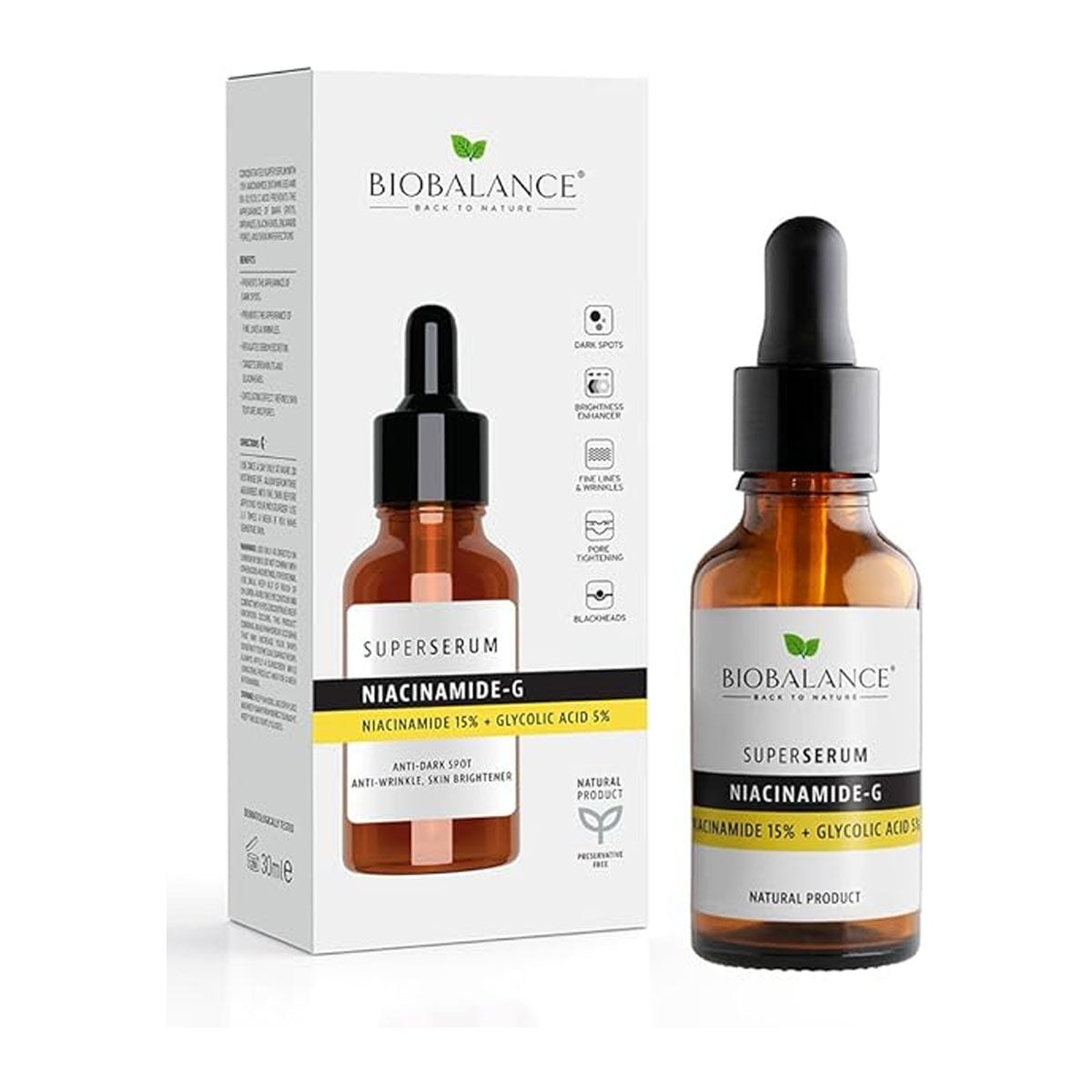Bio Balance Niacinamide-g Niacinamide 15% + Glycolic Acid 5% Super Serum 30ml