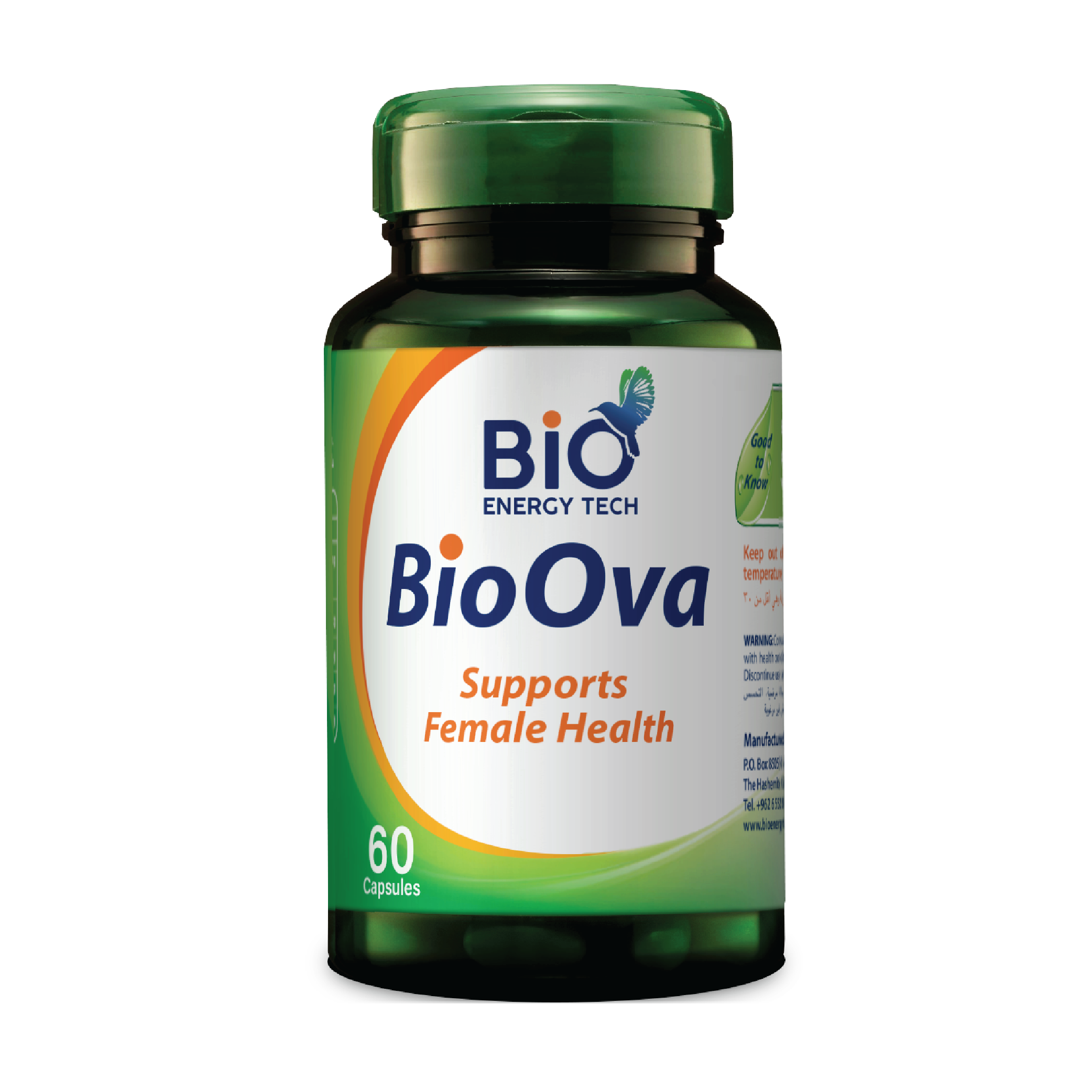 Bio Energy Bio Ova Comprehensive Women’s Reproductive Health Support 60 Capsules Halal Certified Supplement Formula for Fertility and Hormonal Balance