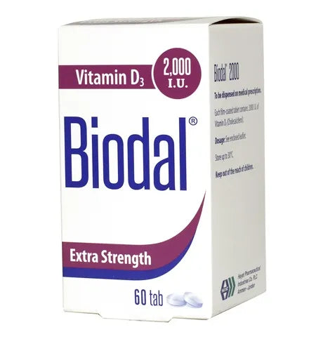 Biodal 2000 IU Vitamin D3 tablets 60 tablets bone and immune support-health boutique Jordan