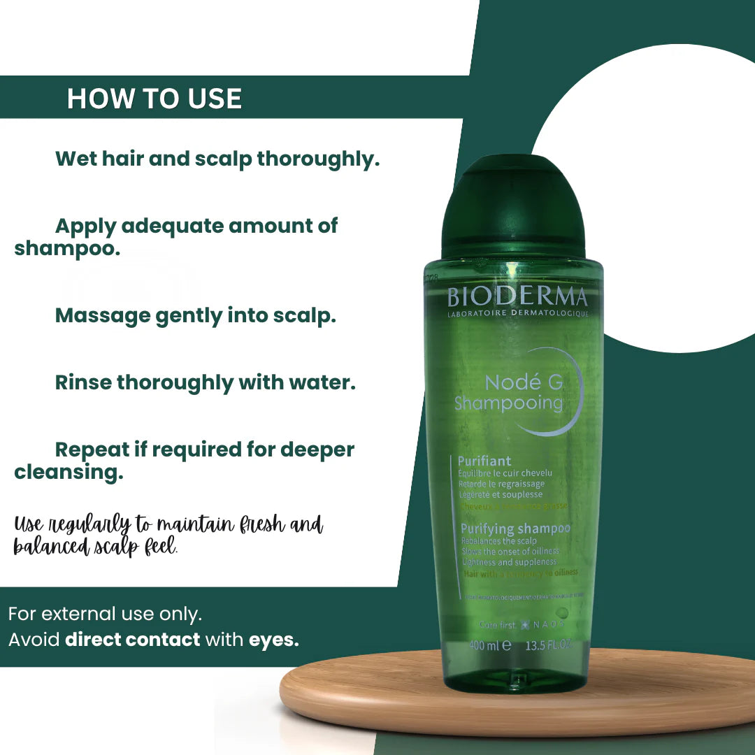 Bioderma Node Shampooing Fluide 200ml non detergent gentle shampoo sensitive scalp daily hair cleanser Health Boutique