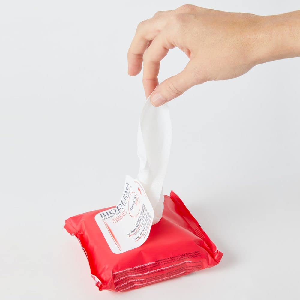 Bioderma Sensibio H2O Micellar Makeup Removing Wipes 25 count sensitive skin cleansing wipes Health Boutique