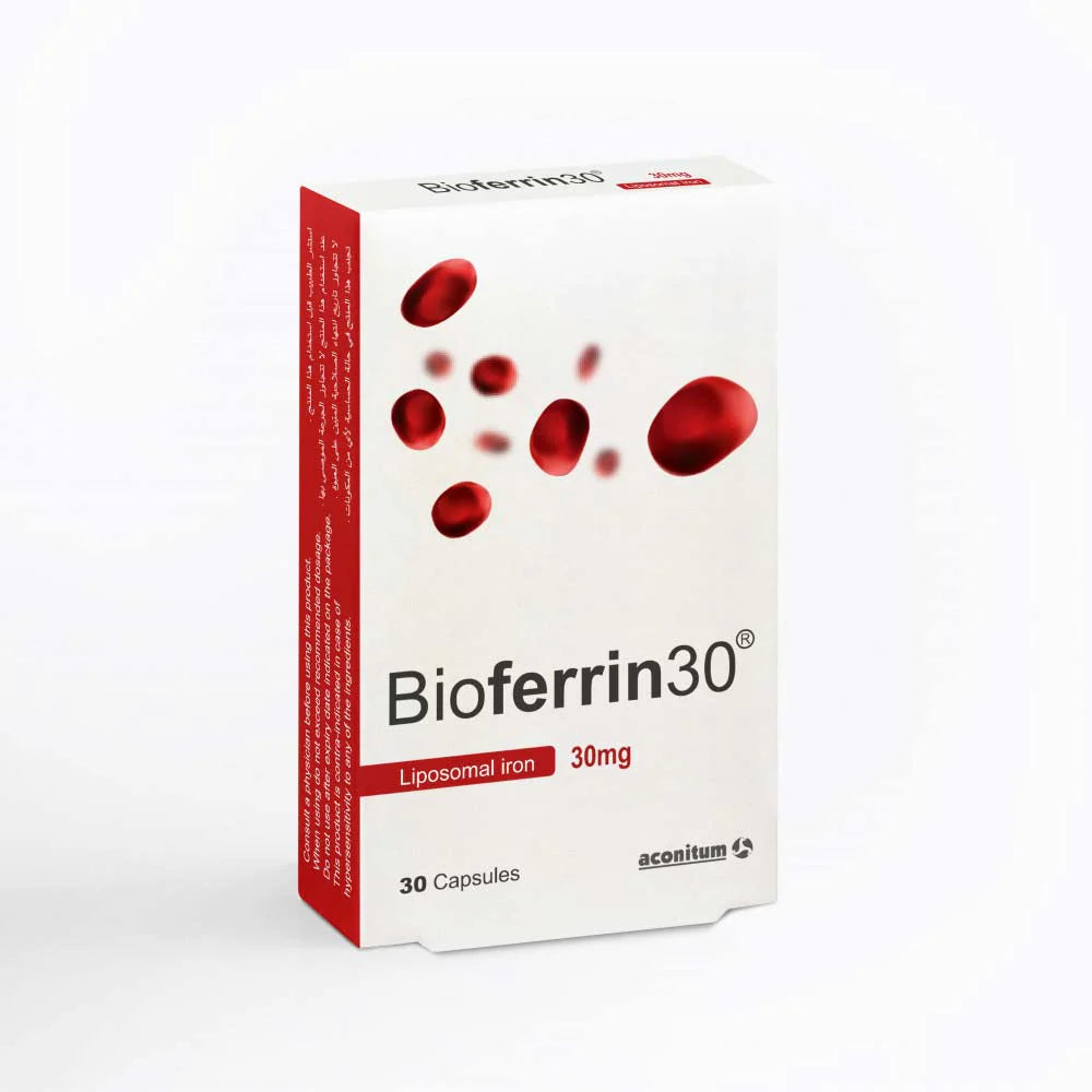 Bioferrin 30 Liposomal Iron Capsules - the health boutique