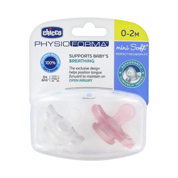 Chicco Mini Soft Soother Sil 0-2m 2pcs C