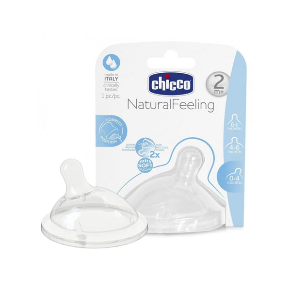 Chicco Natural Feeling Teat 2m+ Medium Flow 1 Pc