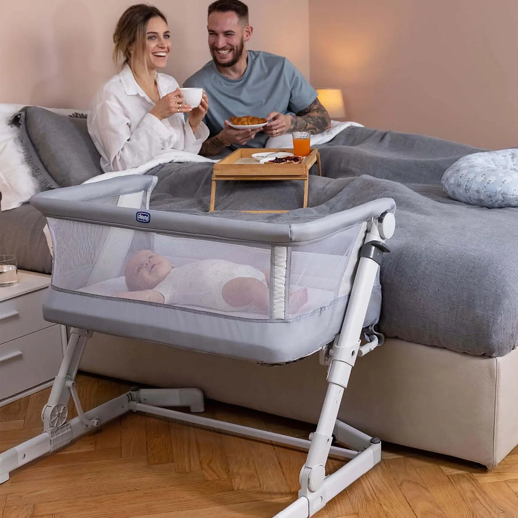 Chicco Next2me Pop-up Cosleeping Crib Grey Mist