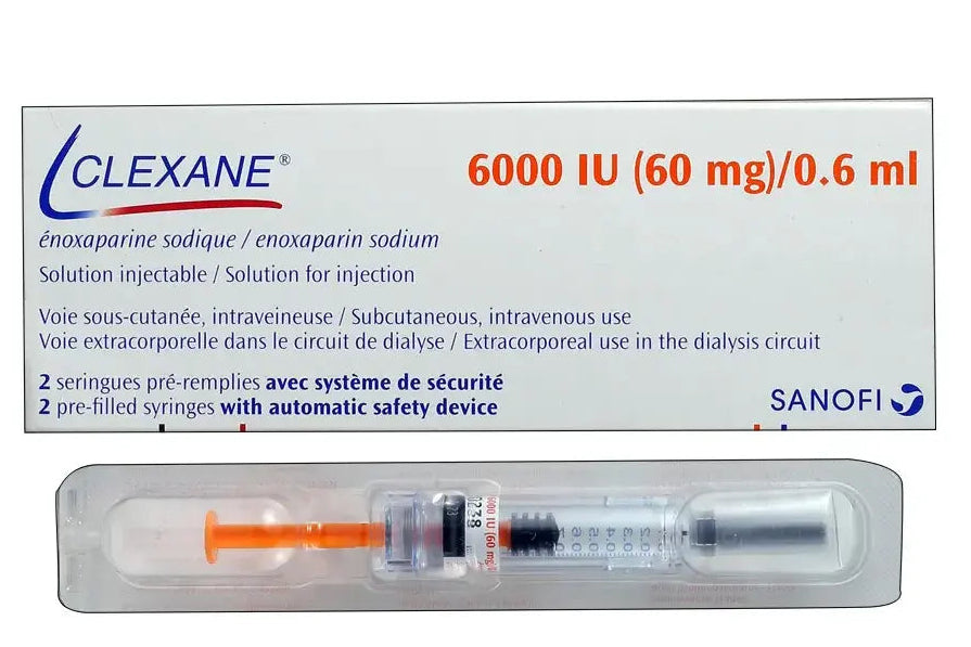 CLEXANE® 6000 IU / 0.6 ML (2 Prefilled Syringes) – Anticoagulant Injection