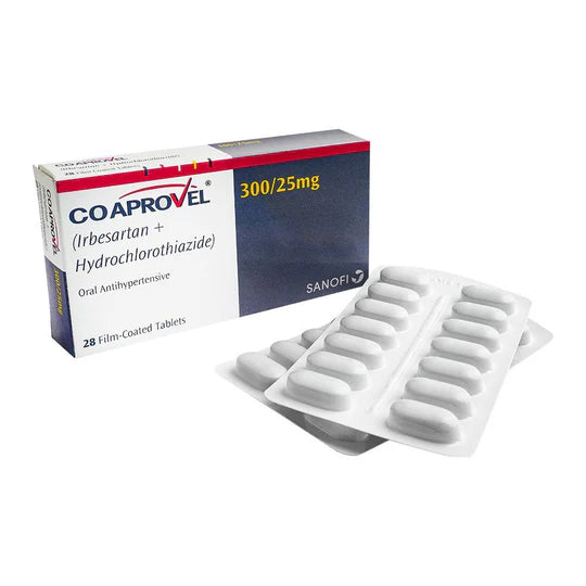 Co Aprovel 300/25 mg irbesartan hydrochlorothiazide blood pressure tablets 28