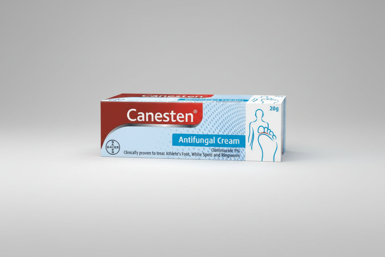 Canesten 0.1% cream clotrimazole antifungal skin infection treatment 20 g