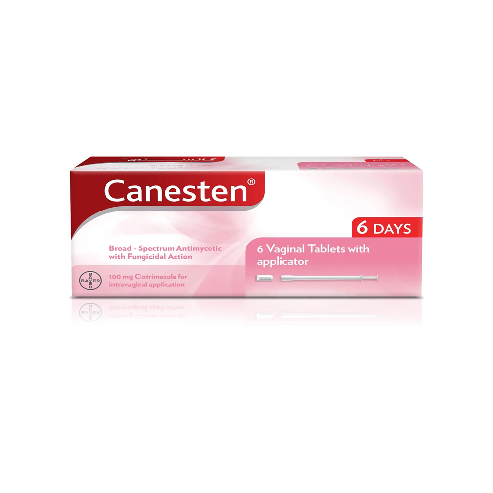 Canesten 0.1 g vaginal tablets clotrimazole antifungal 6-day treatment