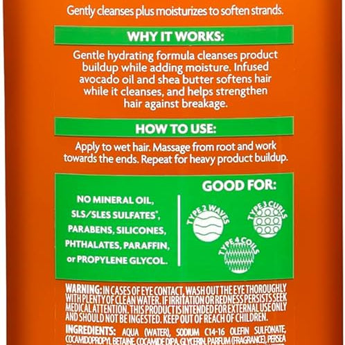 Cantu Avocado Hydrating Shampoo 400ml moisturizing shampoo for curly textured hair Health Boutique