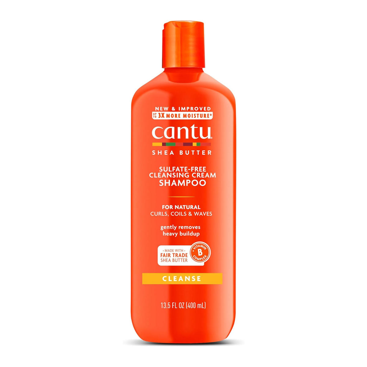 Cantu Sulfate-Free Cleansing Cream Shampoo 400ml moisturizing shampoo for curly textured hair Health Boutique