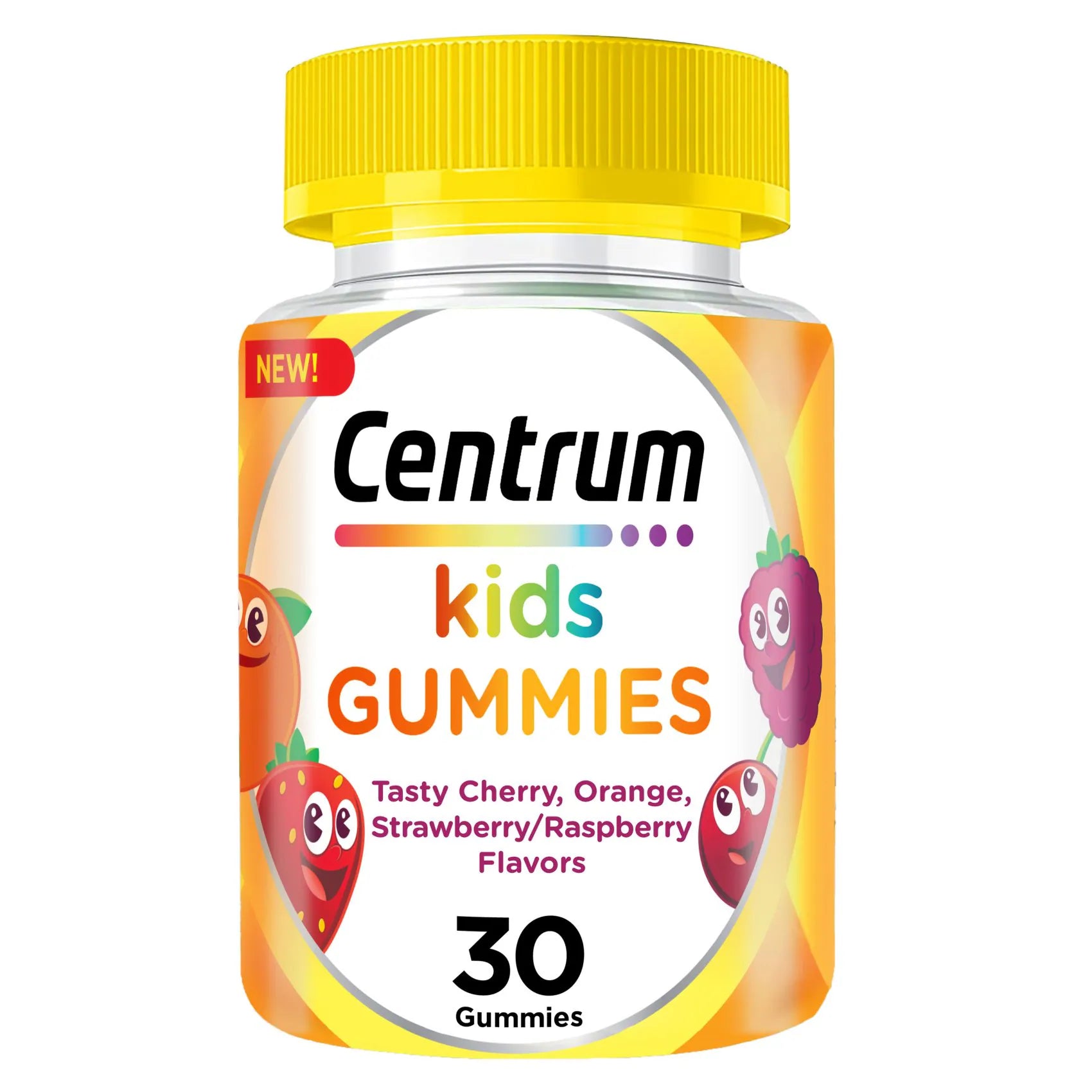 Centrum Kids Gummies Cherry Orange Strawberry Raspberry Flavours 30 Gummies